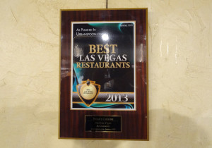 Urban Spoon Award, Noras Italian Cuisine, Las Vegas