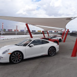 Porsche and other cars on track, Dream Racing, Las Vegas Motor Speedway