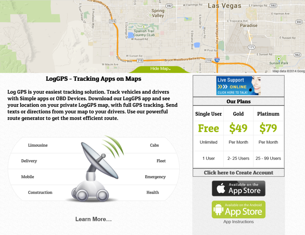 Log GPS, Tracking Apps on Maps