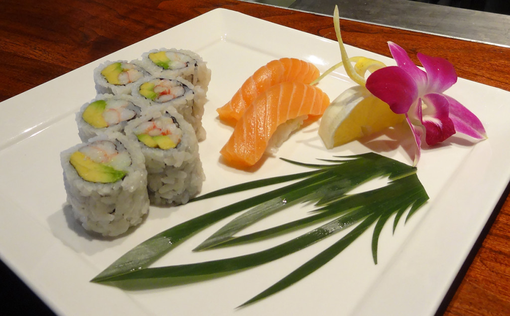California Roll with Salmon Sushi, Sushi Roku, Caesars Vegas