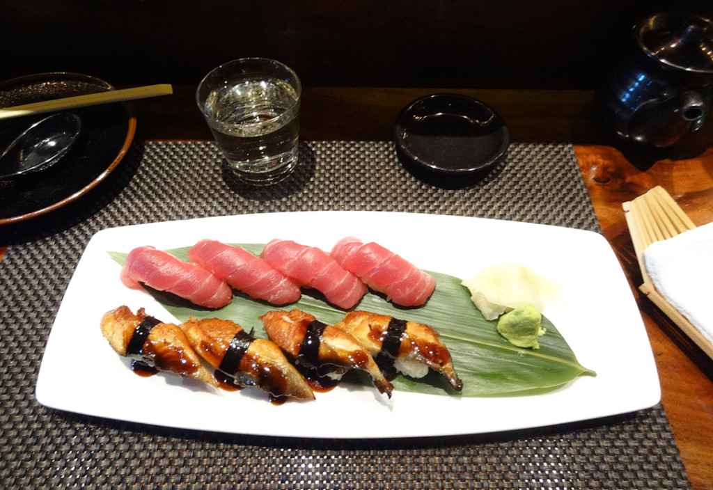 Tuna and Unagi (Eel) Sushi, Sushi Roku, Caesars Vegas
