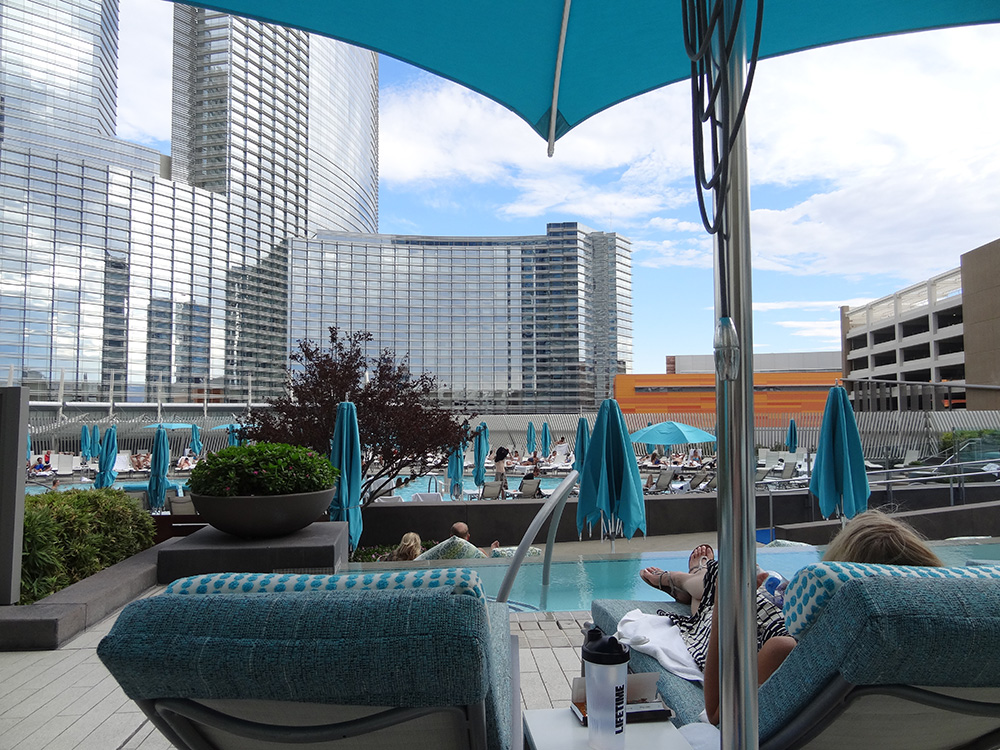 Relaxing with Pool Cabana, Vdara Hotel & Spa, Las Vegas