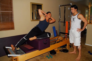 Rolando Agnolin Demonstrating Pilates To A Student, Las Vegas
