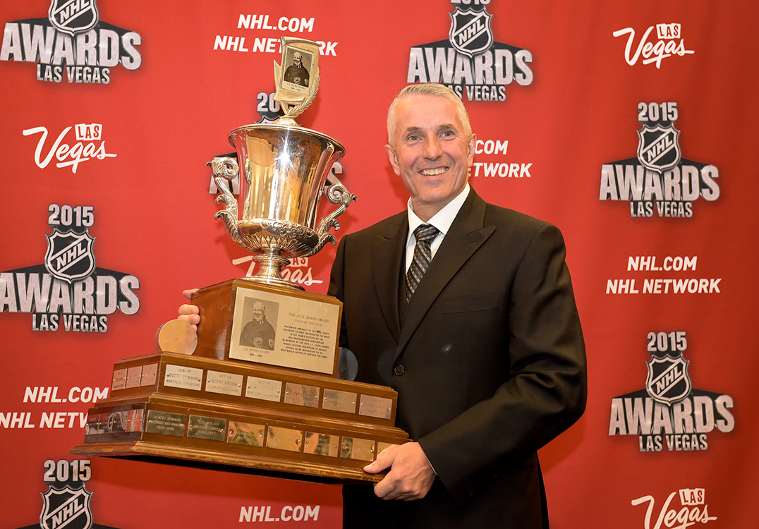 Bob-Hartley,-head-coach-of-the-Calgary-Flames,-2015-NHL-Awards,-MGM-Las-Vegas
