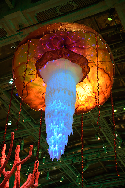 Magical-Jellyfish,-Summer-Celebration-Floral-Exhibit,-Bellagio-Las-Vegas