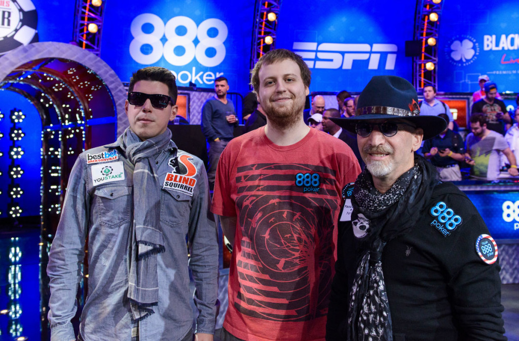 Joe McKeehen, Neil Blumenfield, Joshua Beckley, Final 3 Players, 2015 WSOP Main Event Las Vegas, Photo Jayne Furman