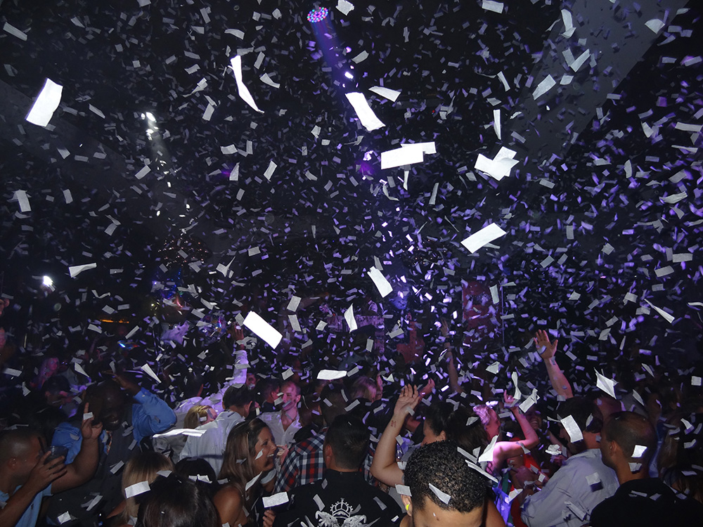 Confetti on Dance Floor, Hyde Bellagio, Nightclub Las Vegas