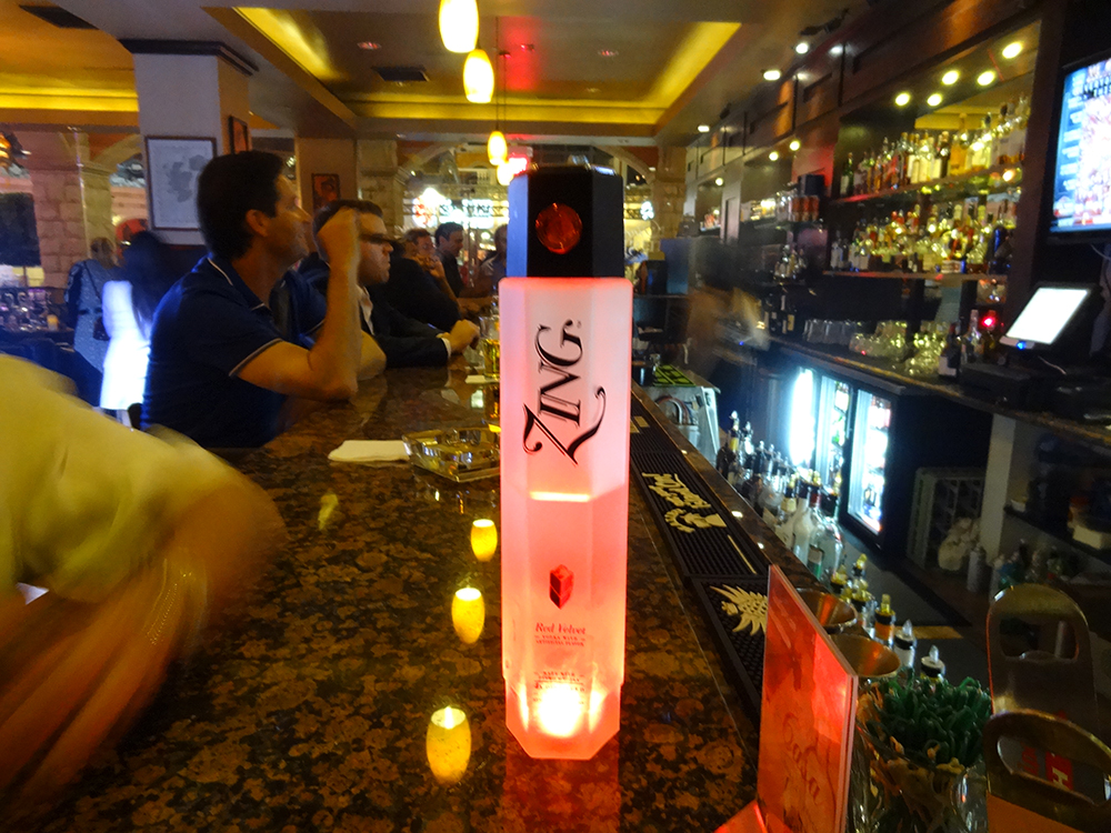 ZING Vodka Red Velvet on Bar, La Casa Cigars & Lounge in Las Vegas