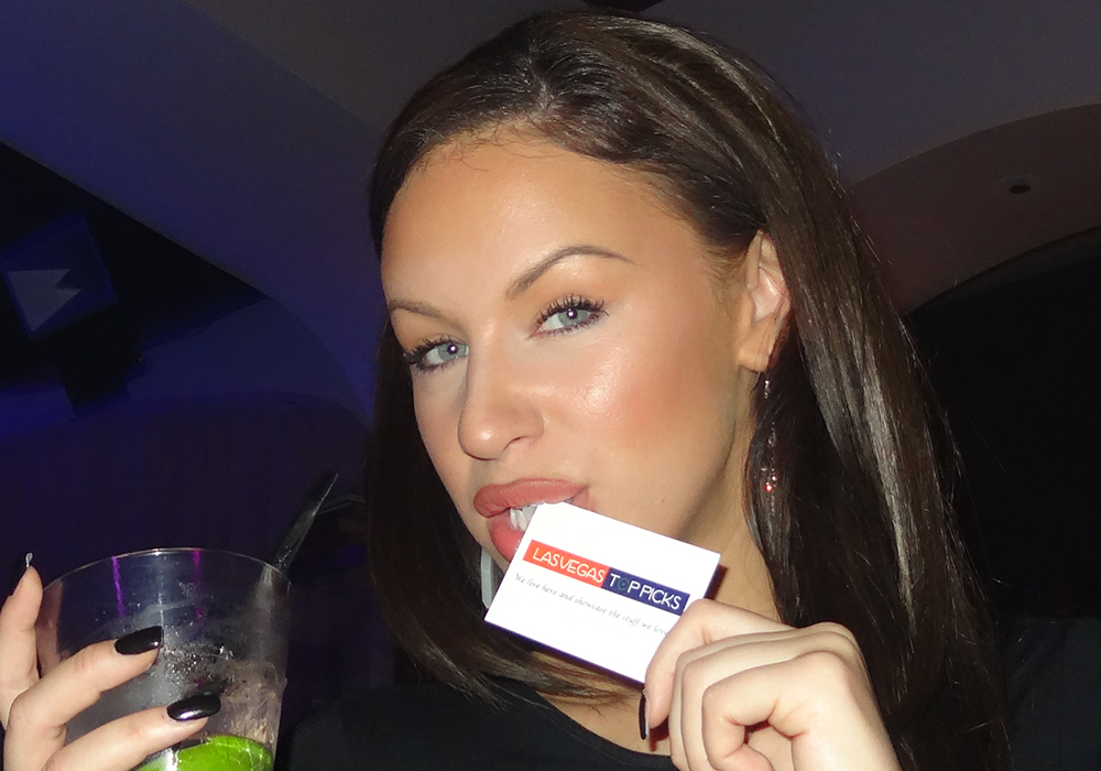 She bit my business card. Hyde Bellagio, Nightclub, Las Vegas