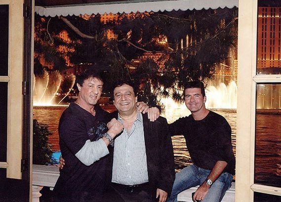 Ramon Desage with Sylvestor Stallone and Simon Cowell