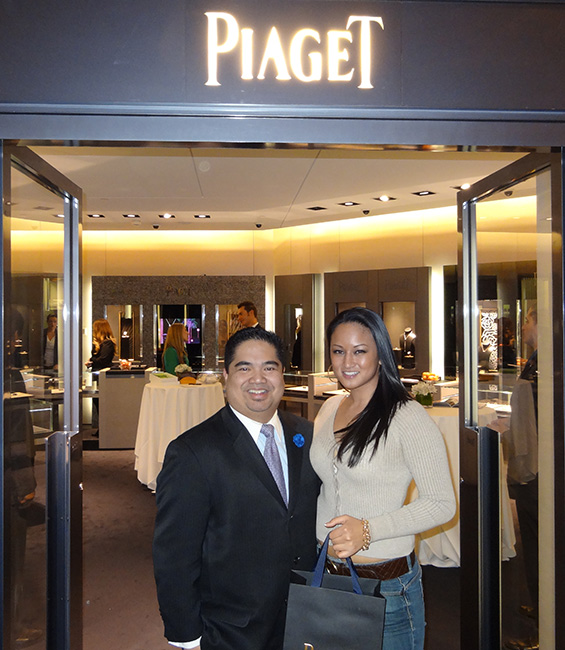 Area Boutique Manager, Bernard T. Barbilla, with friend Jaxx, Palazzo