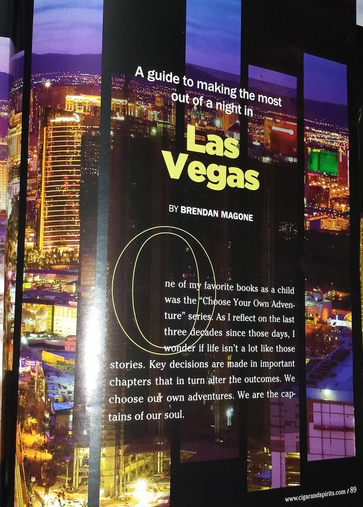 Brendan Magone, Cigar And Spirits Magazine, An Elegant Evening in Sin City