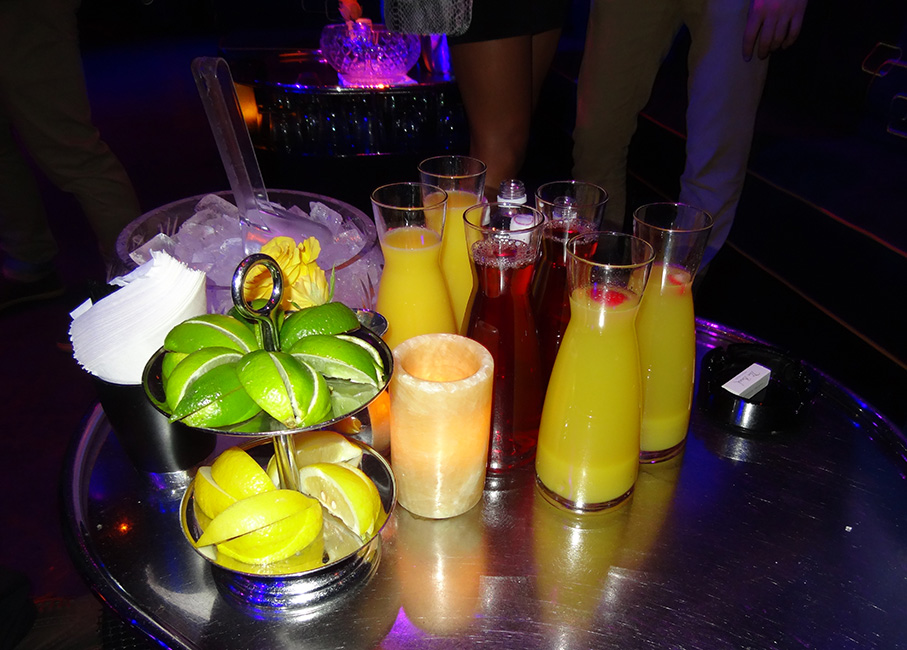 Bottle Service, Juice and Fruit, The Bank Nightclub Bellagio, Las Vegas