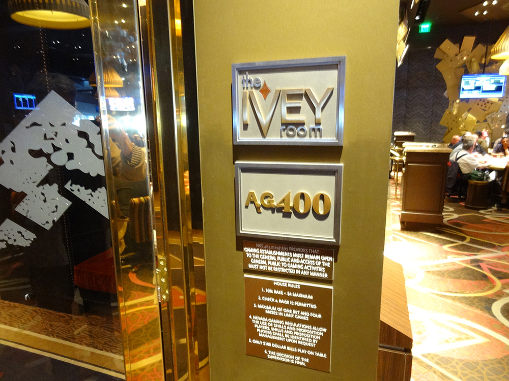 The Ivey Room Entrance, High Stakes Poker, Las Vegas
