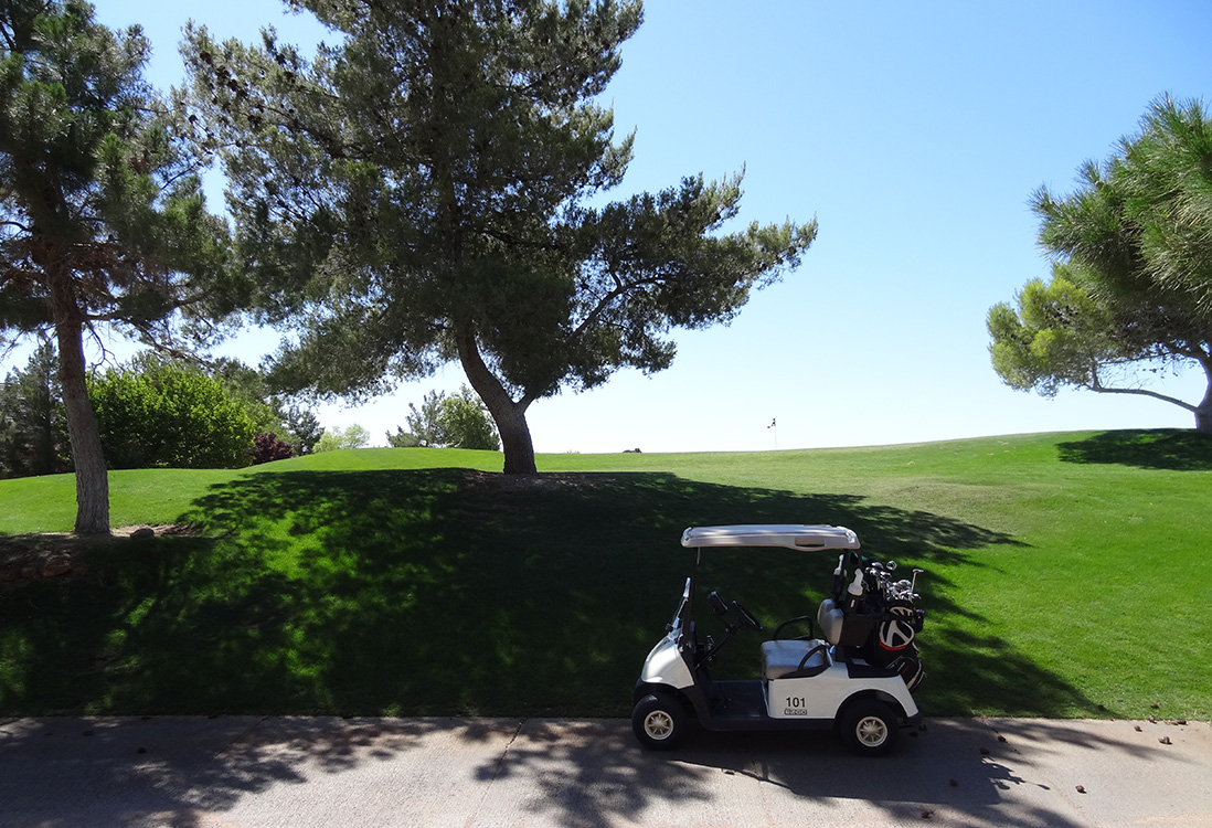 Near a Green With Cart, Badlands Golf Course, Las Vegas