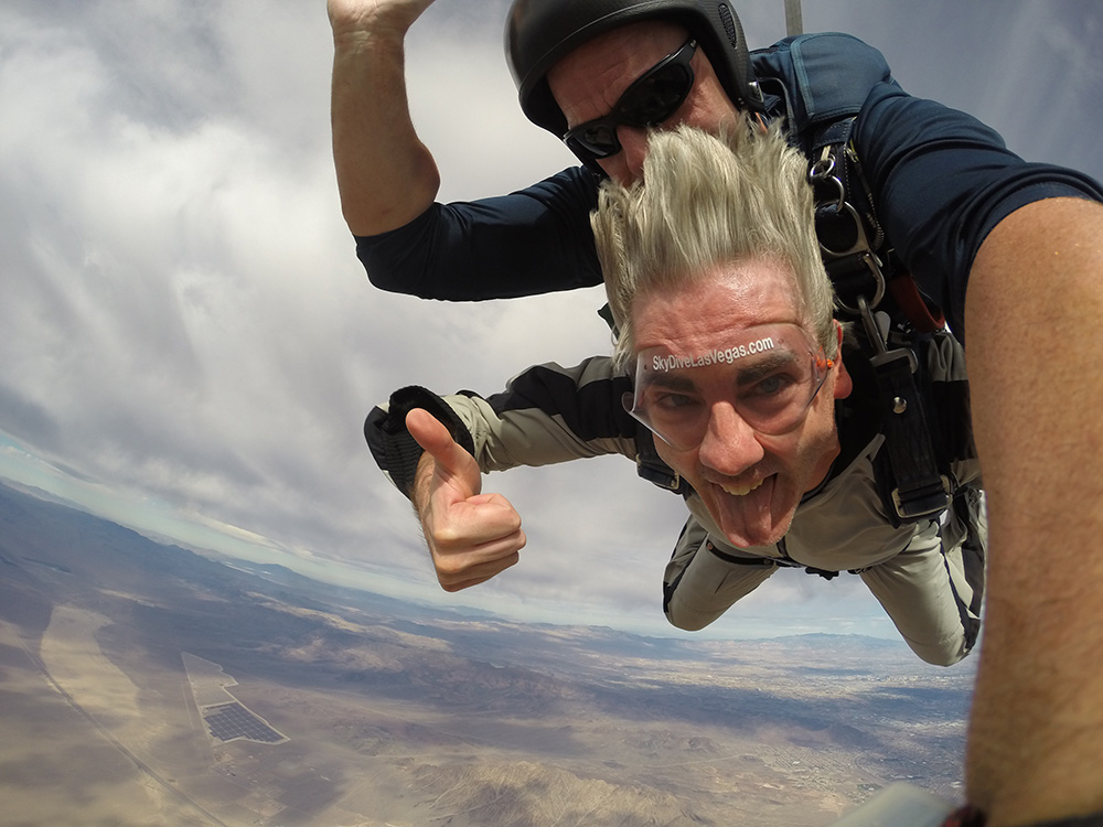 Freefall Brendan Magone, Tandem Skydiving, Skydive Las Vegas