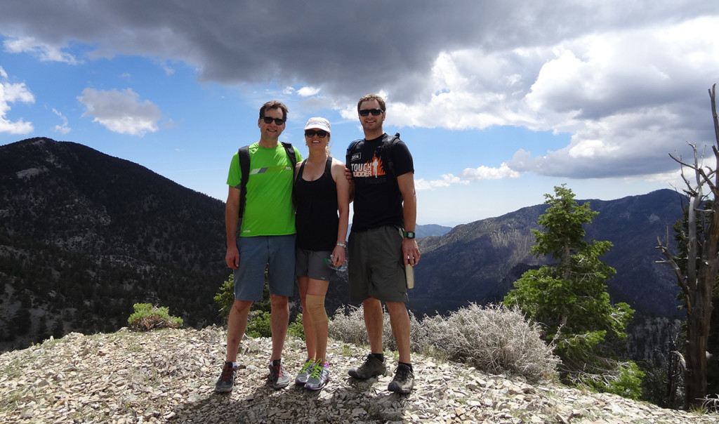 Hikers at top of Trail Canyon, Mt Charleston Area, Nevada