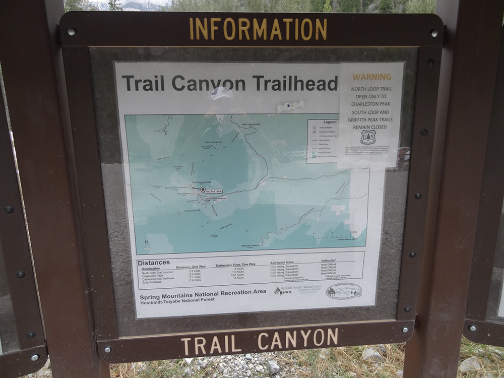Trail Canyon Trailhead Information, Mt Charleston Area, Nevada