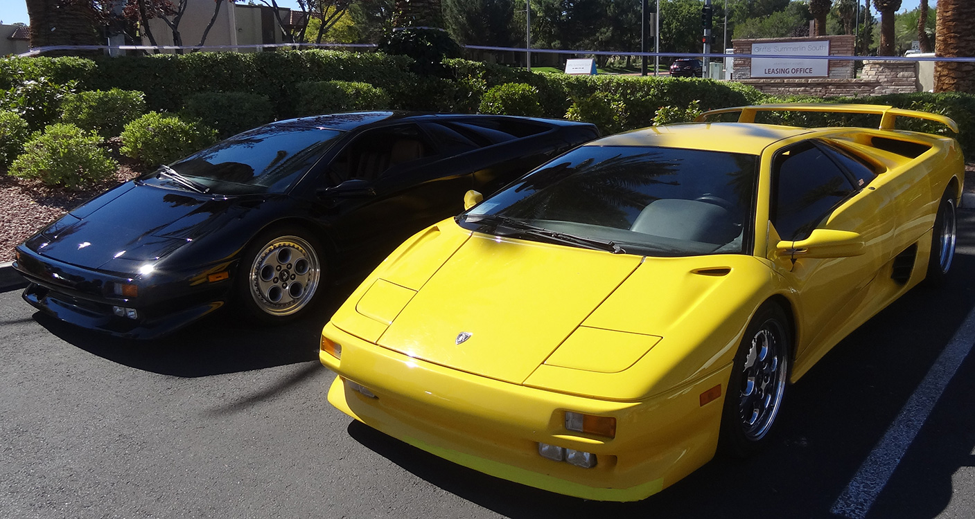 Black & Yellow Lamborghinis, Siena Italian Sports Car Day, Las Vegas