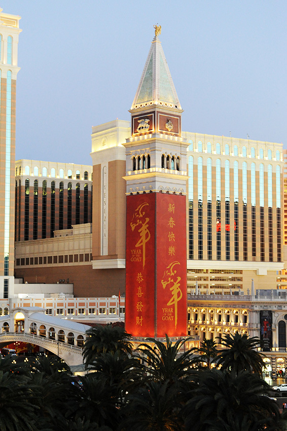 The-Venetian-exterior,-Chinese-New-Year,-Las-Vegas