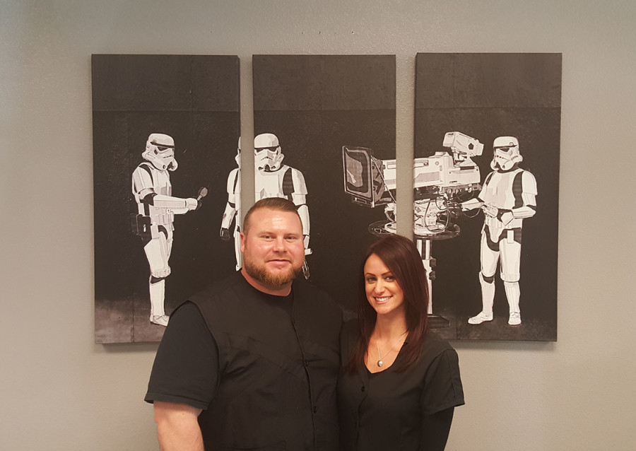 Star Wars Fun, Master Barbers Ben Orchard & Michelle Pancare, Dime Salon and Barber Shop, Las Vegas