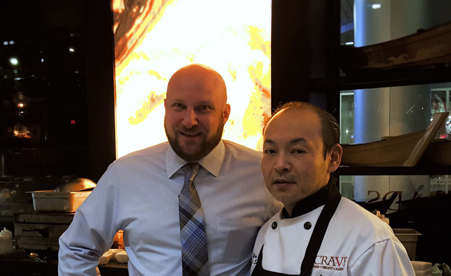 Left, General Manager & Executive Chef of Crave Restaurant Jason Talbott, Right, Executive Sushi Chef Hiroki Ohata, Downtown Summerlin Las Vegas