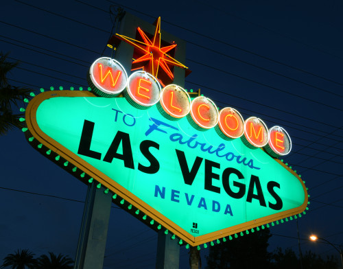 Las Vegas Sign Goes Green, St. Patricks Day
