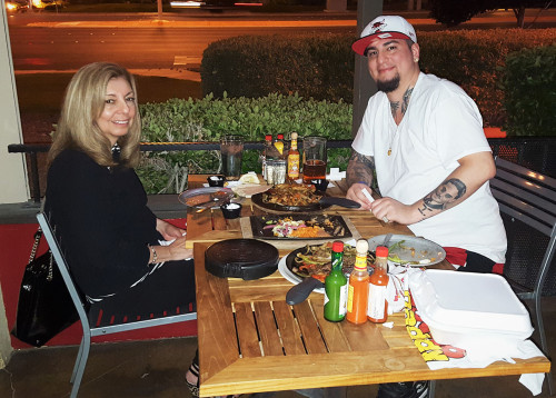 Happy Customers at Nacho Daddy Restaurant, West Las Vegas