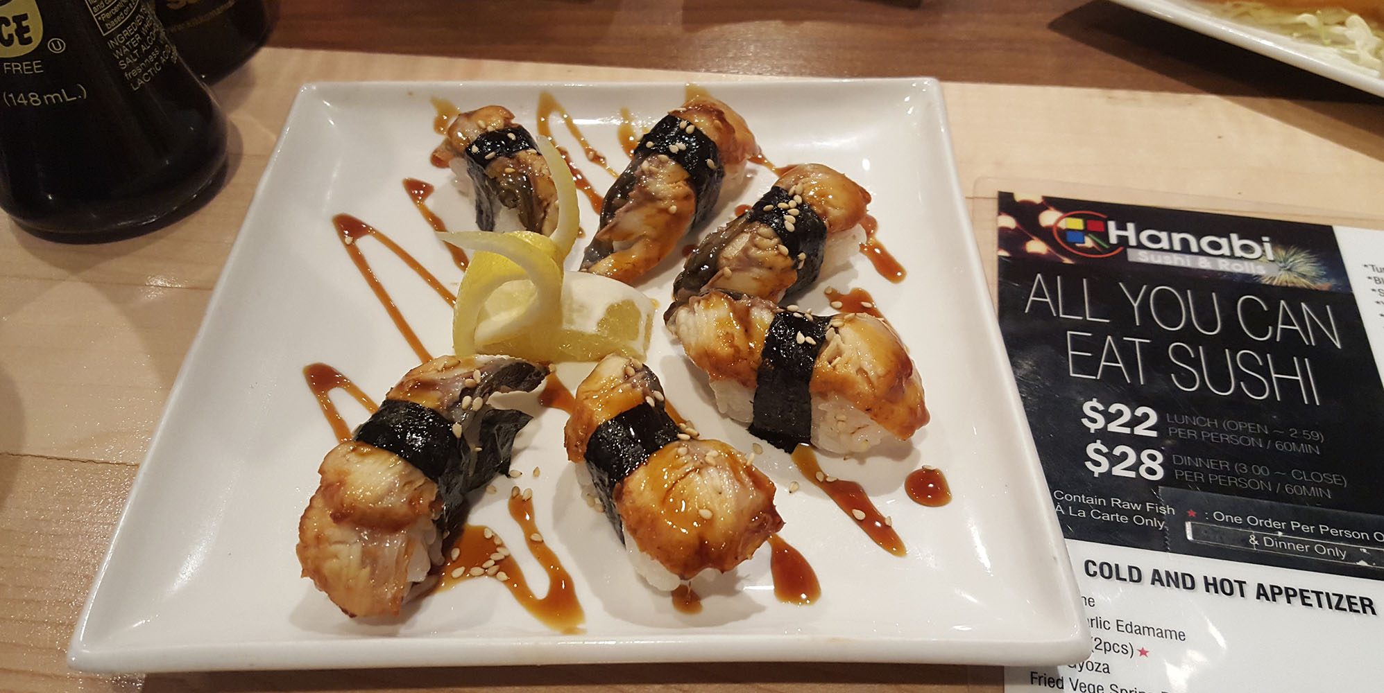 Unagi Eel Sushi, Hanabi Sushi & Rolls, West Sahara Village Square in Las Vegas
